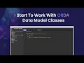 Start to work with ORDA Data Model Classes