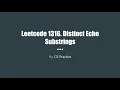 Leetcode 1316 Distinct Echo Substrings