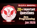 Java Programming Top 20 Important Questions RGPV Jan 2026 S K MitraEducationHub