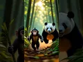Download Lagu Panda and monkey Friendship. #trending #cartoon #viral #facts #funny #aishorts