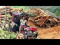 Full video: 100 days of female wood transport driver going through dangerous roads \u0026Vietnamese girl 