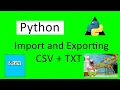 Python Importing and Exporting Files CSV TXT