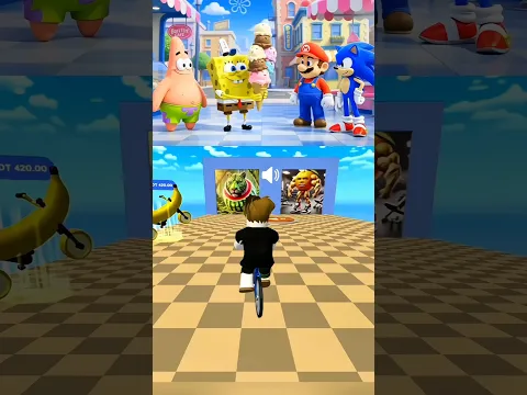 Sonic, Mario, SpongeBob & Patrick’s GIANT Ice Cream Disaster! 🍦😂