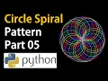 Circle Spiral Pattern using Turtle Graphics in Python - Part 05