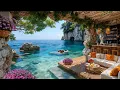 Download Lagu Happy Jazz at Morning Seaside Cafe Ambience ~ Sweet Bossa Nova Music \u0026 Wave Sounds for Good Mood