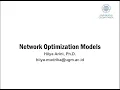 Network Optimization Models - Introduction