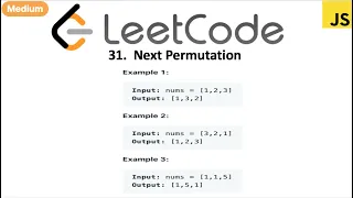 LeetCode 31 Next Permutation in javascript