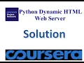 Coursera - Python Dynamic HTML Web Server by Coursera Project Network