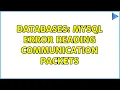 Databases MySQL Error Reading Communication Packets 5 Solutions