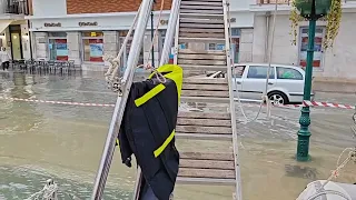 Trapped on our boat because Grado flooded over!