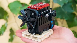 This Tiny Twin-Cylinder Engine Actually Runs! (World's Smallest? Palm-Sized Power!)