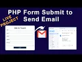 PHP Contact Form Submit To Send Email PHP Form Submit Send Email Live Project