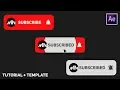 Create Subscribe Button Animation In After Effects - After Effects Tutorial Free Template Footage