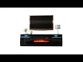 York 02 Electric Fireplace 79 TV Stand Assembly