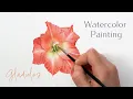 How to paint a Gladiolus aka Sword Lily flower Watercolor painting tutorial