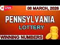 Pennsylvania Day Lottery Results For - 08 Mar 2026