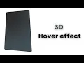 3D hover effect CSS javascript