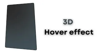 3D hover effect CSS javascript