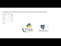 Add Remove Input Fields Dynamically with Python Flask jQuery and PostgreSQL Database