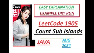 Count Sub Islands Leetcode 1905 DFS Java Code Developer Coder
