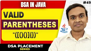 Valid Parentheses in Java Stack Interview Problem LeetCode 20 DSA in Java