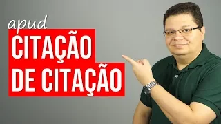 Apud - Como usar citação de citação para fazer TCC