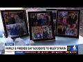 Family and friends say goodbye to Riley Strain