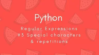 Regular Expressions 2018 Special Characters repetitions Python Tharun Shiv Being A Pro