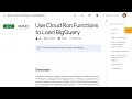 Use Cloud Run Functions to Load BigQuery