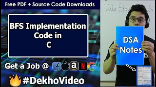 BFS Implementation in C C Code For Breadth First Search