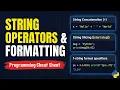 String Operators and Format Specifiers