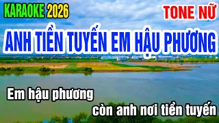 Karaoke Em Hậu Phương Anh Tiền Tuyến Tone Nữ Nhạc Sống gia huy beat