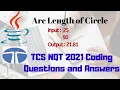 Arc length of a circle TCS NQT coding problem Solved