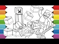 Minecraft Coloring Pages Alex Creeper