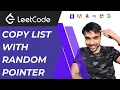 Copy List With Random Pointer LeetCode 138 Full Solution with animations and 3 step process