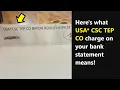 If USA CSC TEP CO charged your credit card then watch this to find the origin of transactions