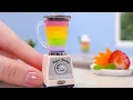 Download Lagu 🍹 Fresh Miniature Rainbow Smoothies Recipe | Coolest Miniature Drink Idea For Summer | Tiny Cakes