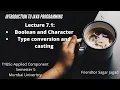 DATA types Type conversion and casting TYBSc AC JAVA for MU Lecture 7 1