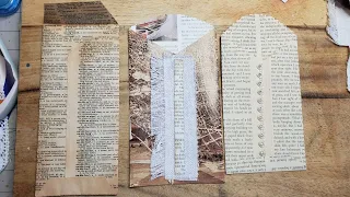 Junk Journal Using Up Book Pages  Ep 2 Tall Currency Envelopes for Junk Journals The Paper Outpost!