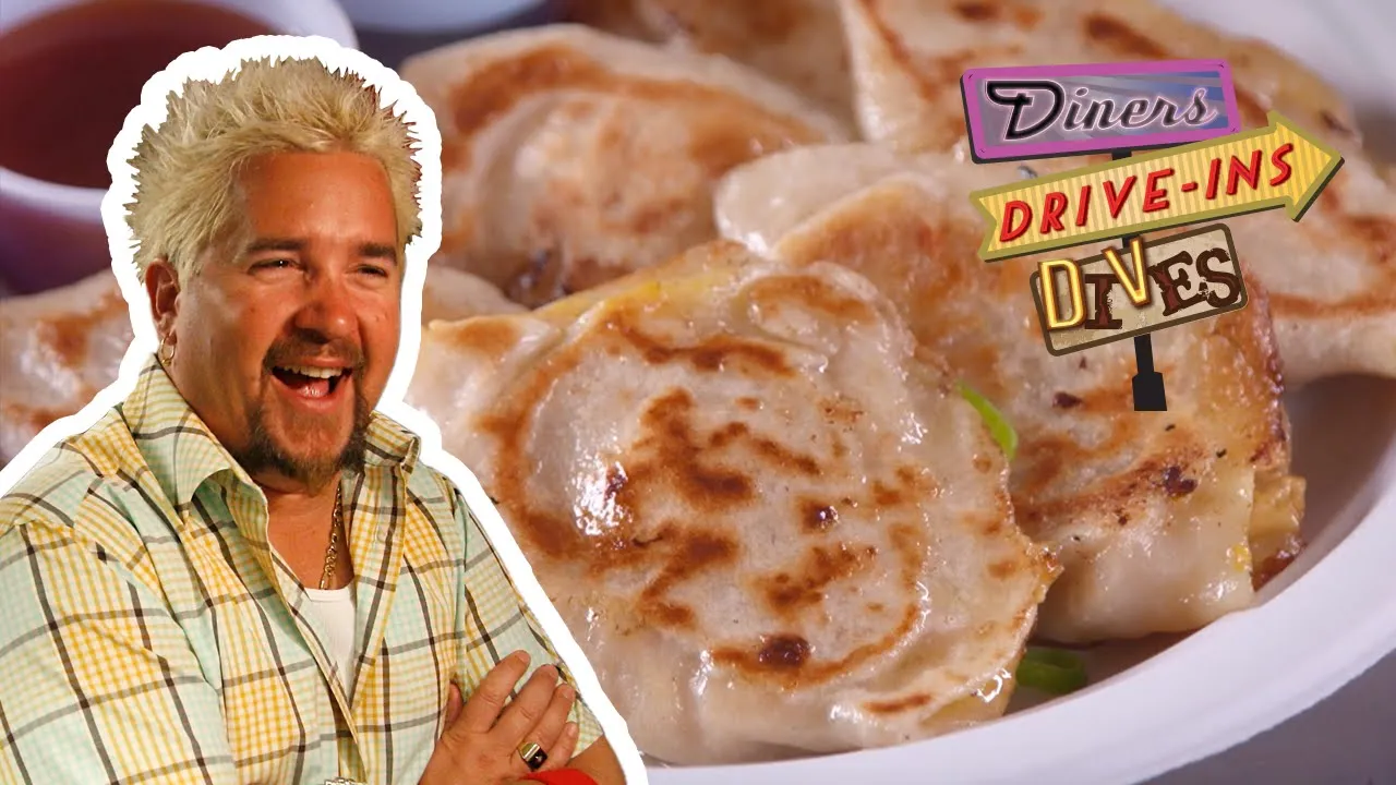 Guy Eats Chicken and Cheese Dumplings | Diners, Drive-ins and Dives with Guy Fieri | Food Network