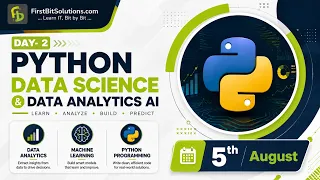 Python Full Stack Data Science Analytics Day 2 August 5 2026 Batch FirstBit Solutions
