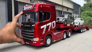 Unboxing Scania Car Transporter Truck 1/18 Scale | Diecast Model Cars