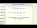 Writing Equations and Inequalities for Scenarios
