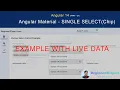 Part 27 - Autocomplete With Live Search Angular Material Angular 14 Series Various Selection