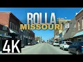 Road Tour of Rolla MO in 4K - Downtown Missouri S T Missouri University of Science Technology
