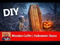 DIY Wooden Coffin for Halloween Decoration using pallet wood