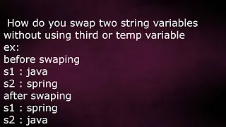 How do you swap two string variables without using third or temp variable in java by java temple