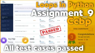 Assignment - 9 Loops in python ccbp Nxtwave assignments