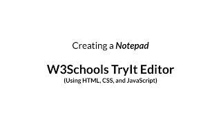 How To Make a BASIC NOTEPAD using JS