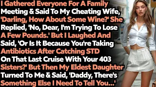 Husband Epically Exposed Cheating Wife At Family Meeting; Now Her Live Is Ruined. Sad Audio Story